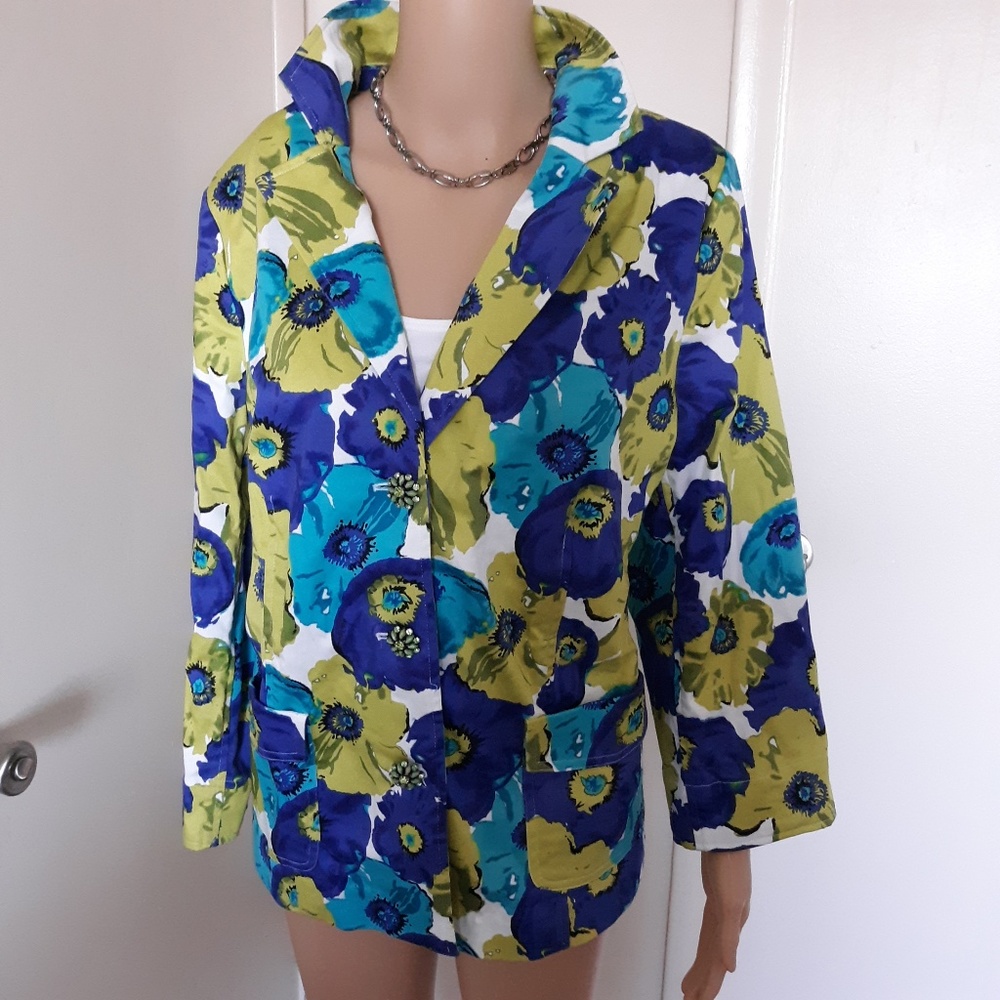 Joan Rivers Floral Print Blazer